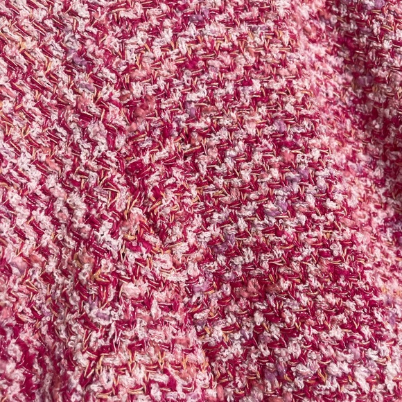 Chico's Pink Tweed Blazer With Fringe - Picture 5 of 12